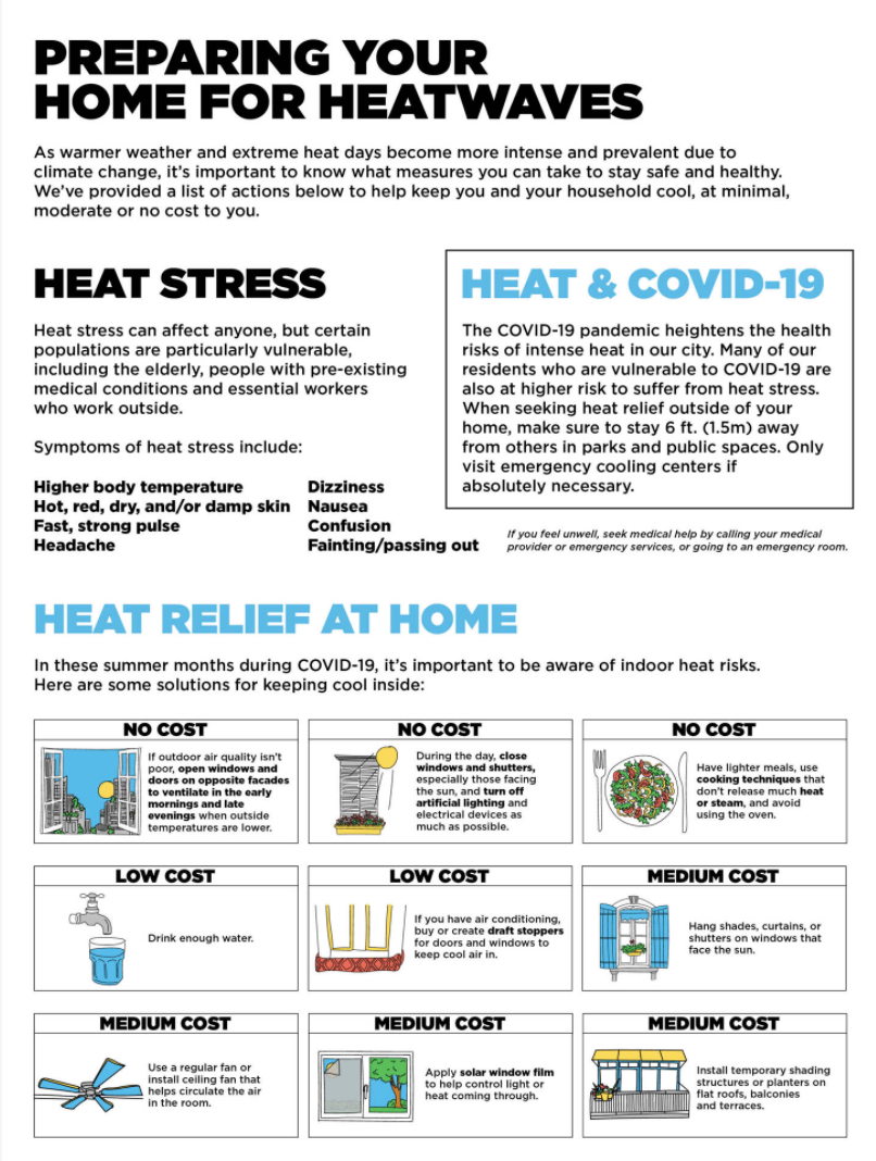 Home cooling, Heat, and COVID-19 Fact Sheet