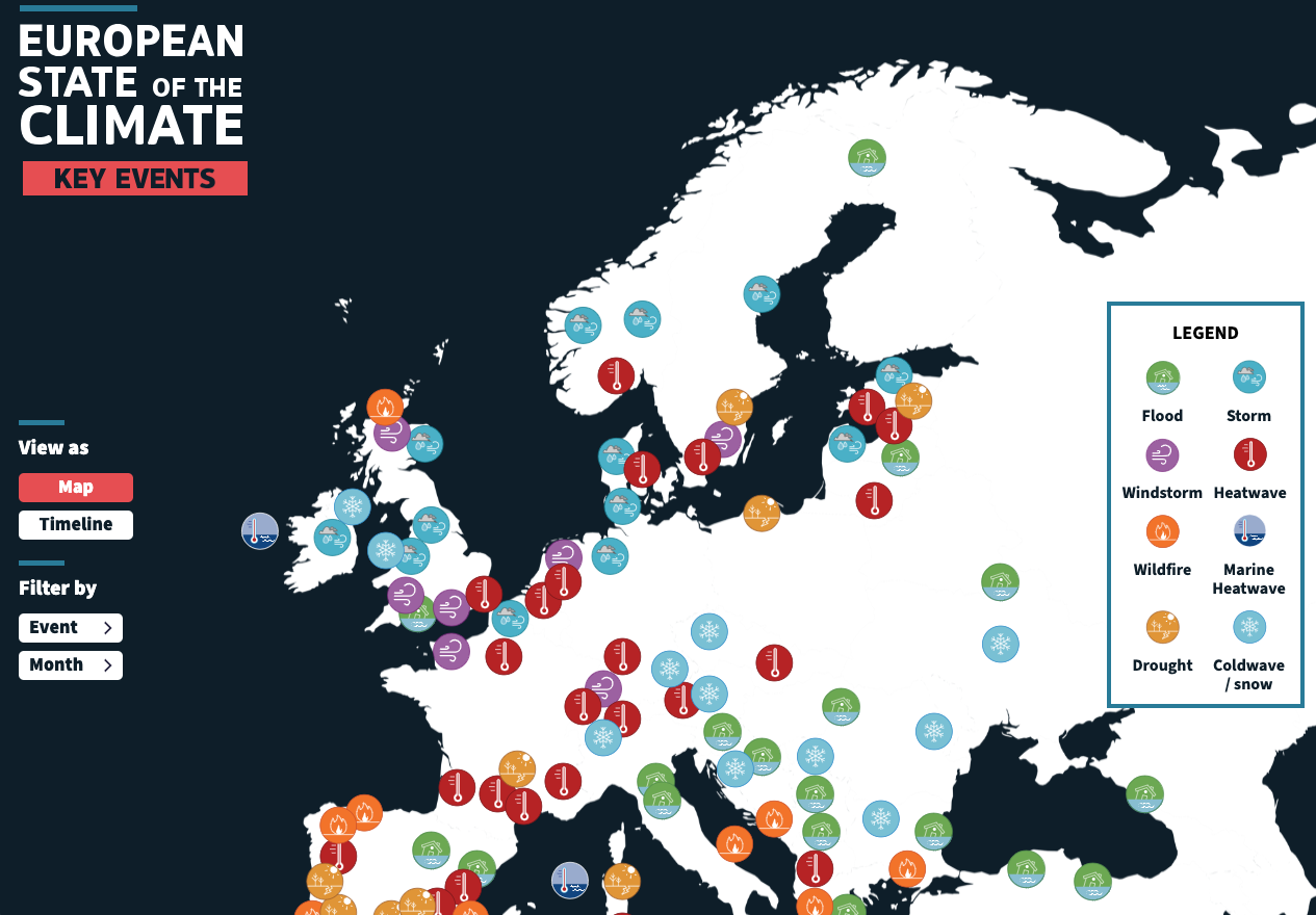 European State of the Climate 2023 KEY EVENTS