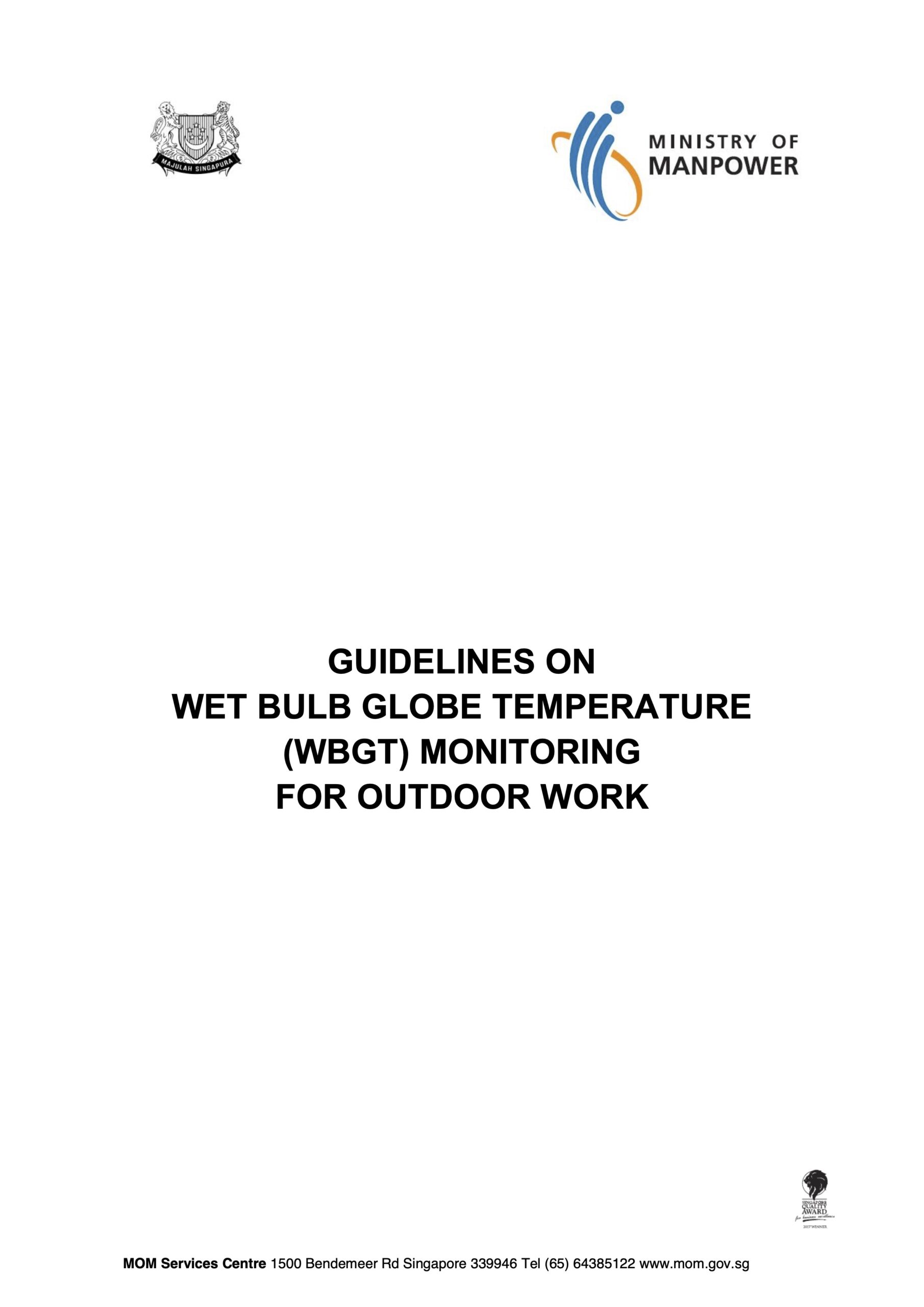 Guidelines On Wet Bulb Globe Temperature (Wbgt) Monitoring For Outdoor Work